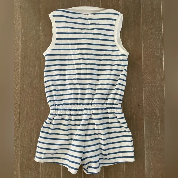 Ralph Lauren Striped Cotton Mesh Romper - Picture 6 of 7